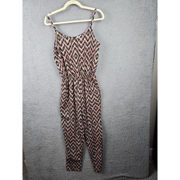 Soprano Jumpsuit Romper Womens S Abstract Zig Zag Spaghetti Straps Pockets - Picture 6 of 11